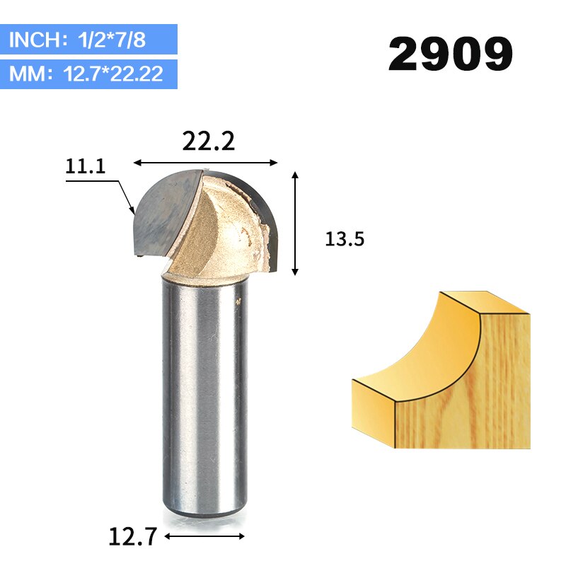 HUHAO 1pcs 6/8mm Shank Double Edging Router Bits for Wood Cove Box Bit CNC Milling Cutter Carbide Woodworking Tools: 2909