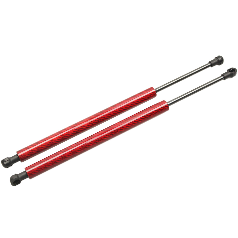 Vérin à ressort en Fiber de carbone | Pour MASERATI GRAN TURISMO coupé capot avant automobile, amortisseur de levage de Support de gaz 358mm: red carbon fiber