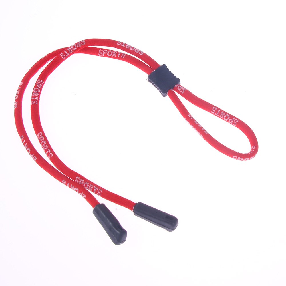 Sport justerbara solglasögon halssnöre rem glasögon glasögon string lanyard: Röd