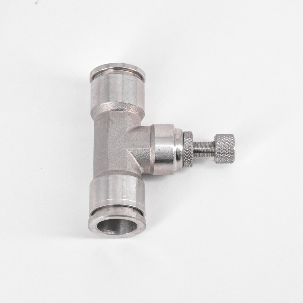 4/6/8/10/12mm Press Fit Push In Quick Connector Air Flow Control Needle Valve Pneumatic 304 Stainless Steel Air Fitting Homebrew