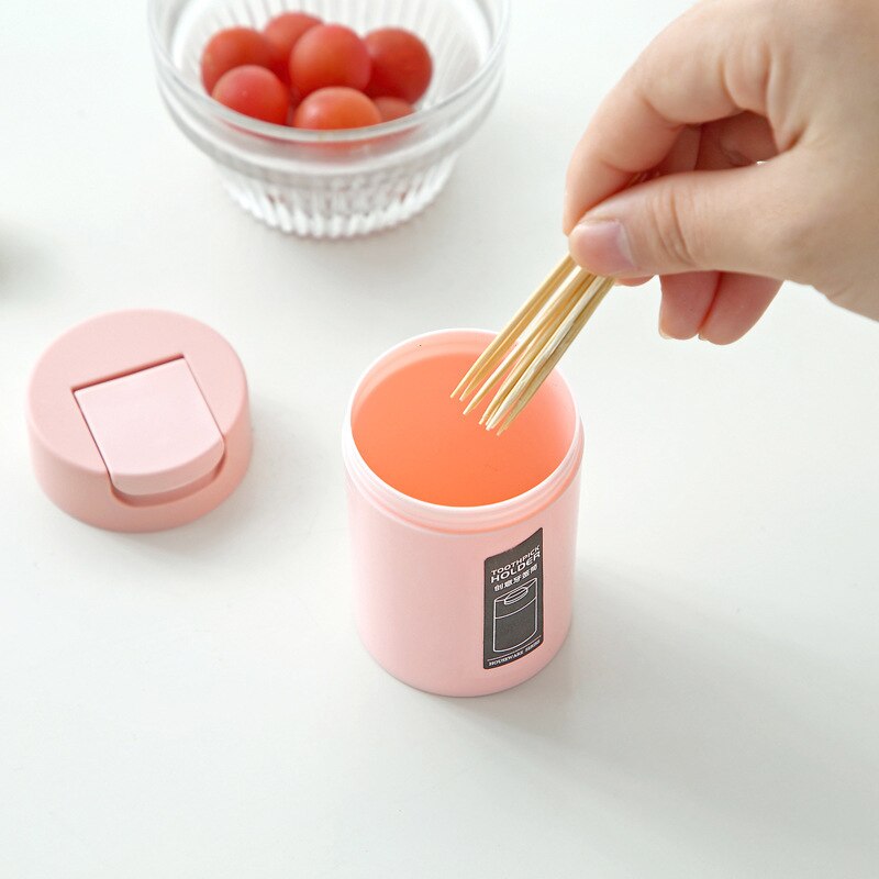 1pc tandstikker holder beholder hvede halm husholdnings bord tandstikker opbevaringsboks tandstikker dispenser hjemme orange tilbehør