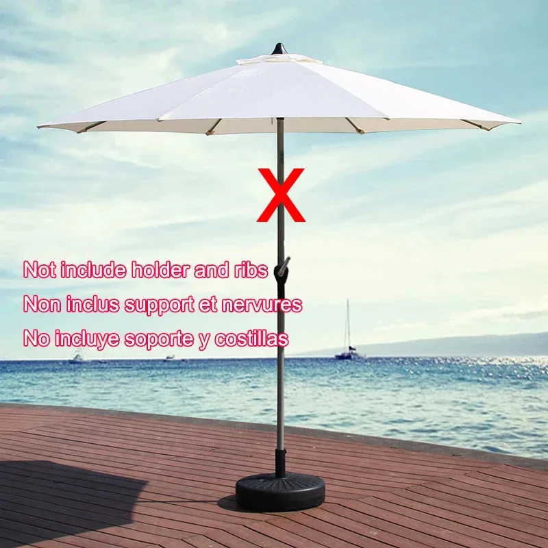 Austauschbares Sonnenschirm-oben-Tuch für Garten, Terrasse, Baldachin, Sonnenschirm-Abdeckung, Schatten, regenfestes Bananen-Regenschirm-Tuch, 2/2,3/2,5/2,7/3/3,5 m
