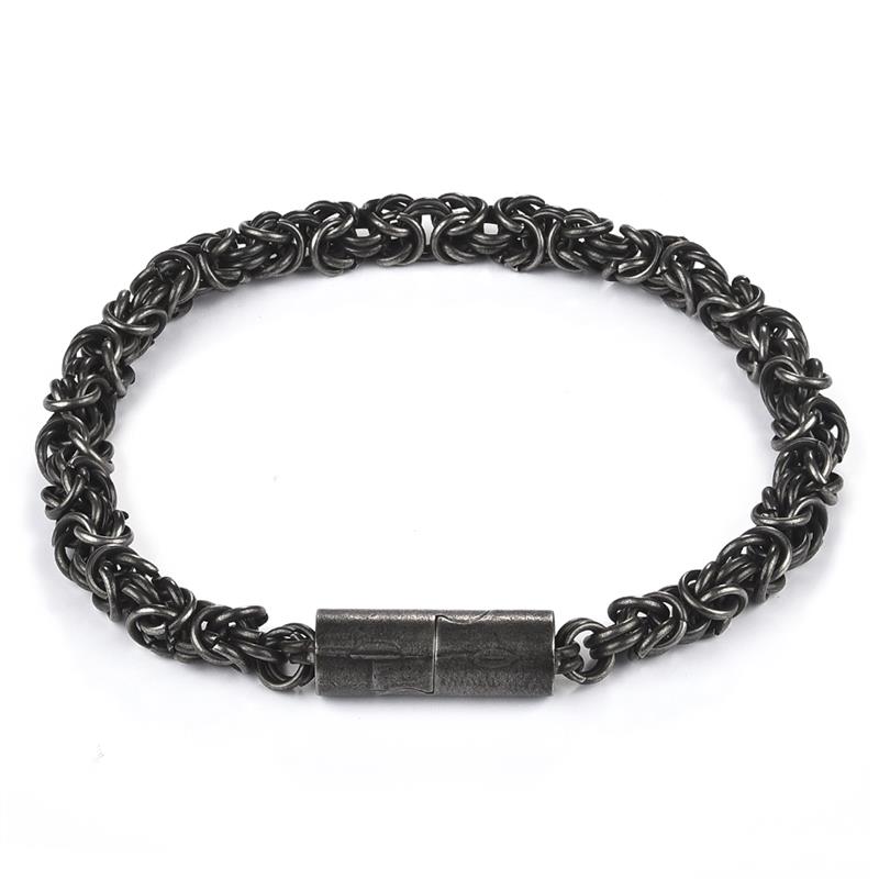 Vingtage Stainless Steel Chain Bracelet for Men Unique Punk Hiphop Male Bracelet Mens Jewelry Accessories Party: 3 / 18.5cm