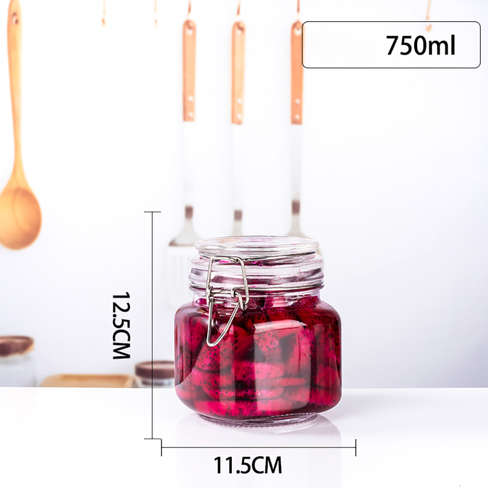 Glass airtight jars, tea and dried fruit storage jars, food storage glass jars, airtight bottles