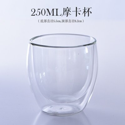 Doppel borosilikatglas tasse isoliert kaffee tasse milch tee saft rotwein glas WF: 250ml