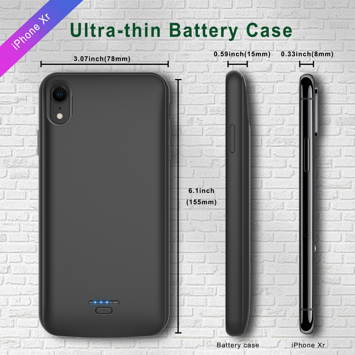 5000 mah para o iphone xr caso de carregamento da bateria externa inteligente ímã power bank pacote carregador proteger capa