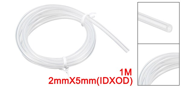 UXCELL High Quantity Transparent Clear Flexible Hose Silicone Rubber Tubing Tube Hose Pipe Homebrew Hose 1M Length: 2mm x 5mm x 1m