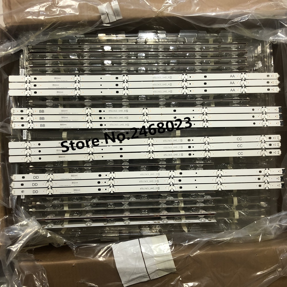 Kit 12 Pcs Led Backlight Strip Voor Lg 65UJ6300 65UJ630V Innotek 17Y 65inch_A 65UJ63_UHD_A B C D EAV63673007