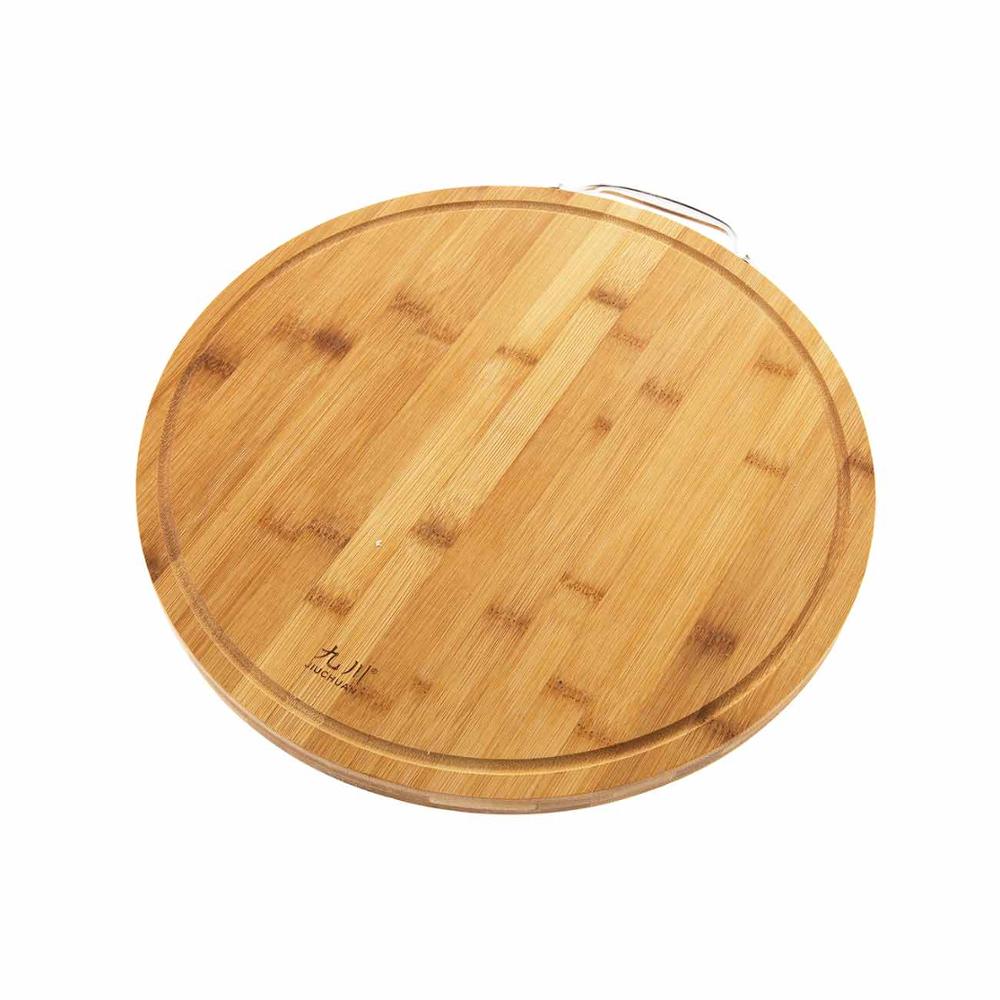 Annat hus kök rund trä skärbräda förtjocka bambu skärbräda block skärmatta pizza sushi bröd bricka köksredskap: Default Title