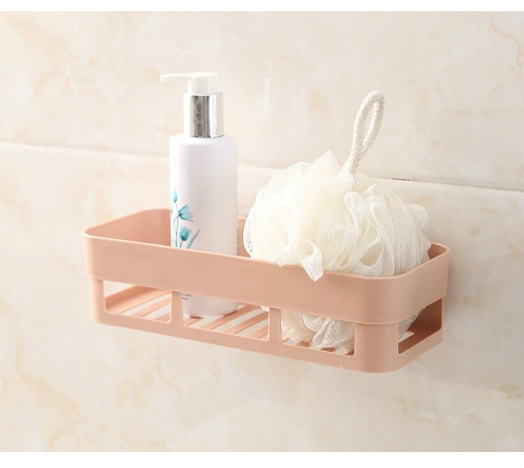Bathroom Shelving Wall Corner Storage Rack Organizer Shower Shampoo Holder Toilet Suction Cup Storage Rack Bathroom Accessories