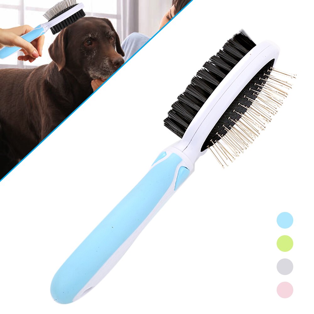 Cepillo para perros y Gatos, accesorios para Gatos y cachorros, productos para peinar y peinar, productos para perros pequeños, suministros para removedores de pelo para Mascotas #15: blue