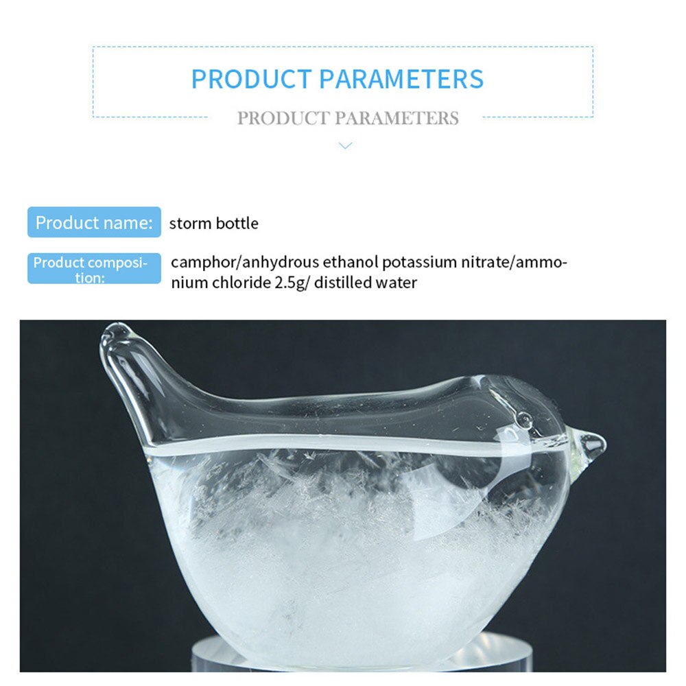 Verre de tempête Transparent, verre de météo, Station de prévision, baromètre, prévision météo, bureau décoratif