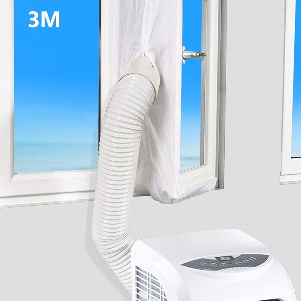 Universal Air Lock Window Seal Cloth Plate 4M Airs Stop Conditioner Outlet Window Sealing Kit For Mobile Air Conditioner: Light Grey