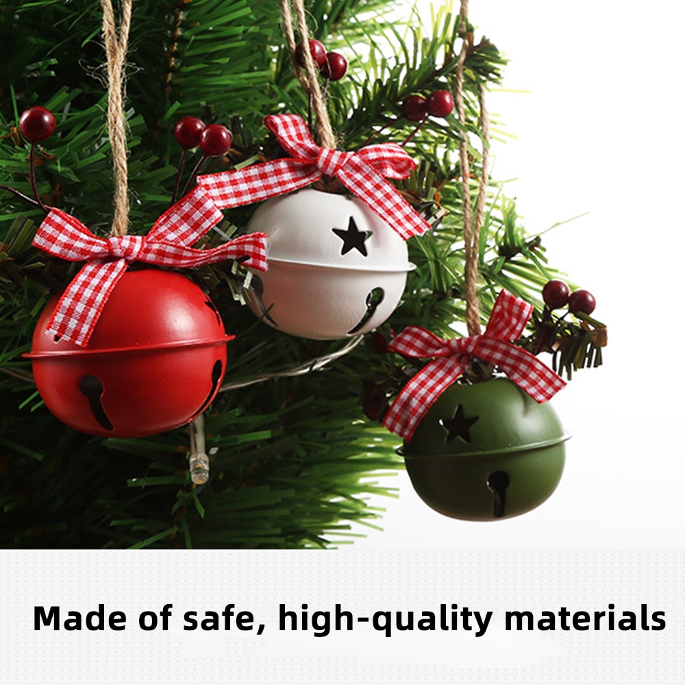 Christmas Jingle Bells Hanging Decor DIY Handmade Jewelry Accessories For Christmas Xmas Tree Ornaments
