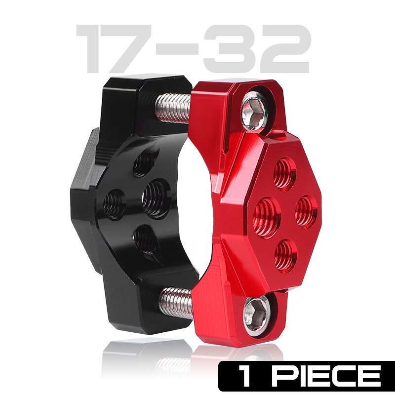 Motorcycle Spotlight Bracket Red Black CNC 17-32mm Multifunctional headlight bracket Motorcycle Accessories: 1pcs