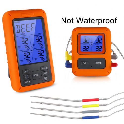 TS-TP40 Draadloze Elektronische Digitale Display Backlight Voedsel Koken Bbq Oven Vlees Grill Thermometer Timer Alarm: Non waterproof