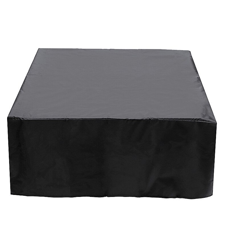Capa de poeira para piscina, cobertura protetora impermeável para banheira, pátio, spa, quadrado, banheira com dossel: Black / XS