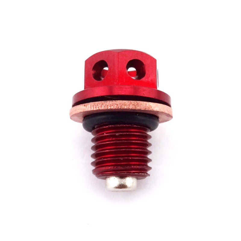 Red Oil Magnetic Drain Bolt Plug For Chinese Engine Lifan YX Zongshen Loncin Pit Dirt Bike 50cc 90cc 110 125cc 140cc 150cc 160cc