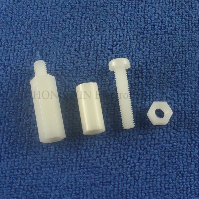 Intercalaire en Nylon M3 M4 | Intercalaire en plastique Rround blanc et Non fileté, barre ronde creuse, 240 pièces/ensemble