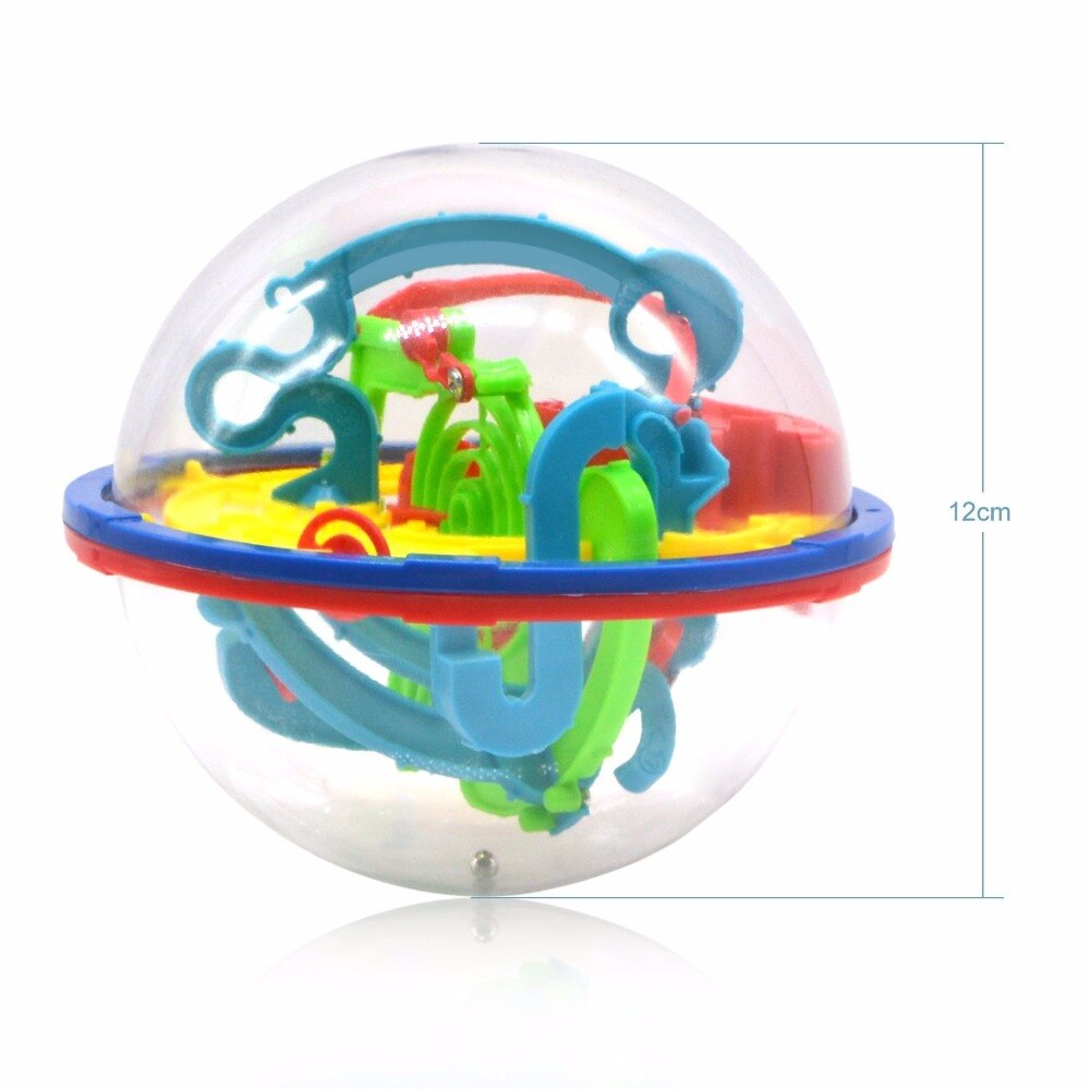 100 Step 3D puzzle Ball Magic Intellect Ball Labyrinth Sphere Globe Toys Challenging Barriers Game Brain Tester Balance Training