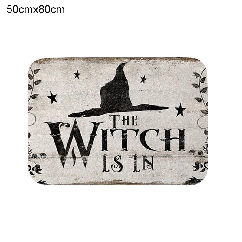Badkamer Mat De Heks Is In Patroon Rubber Mat Halloween Tapijt Voor Slaapkamer Keuken Deur Vilt Tapijt Party Decor 60X40Cm 50x80cm: 4 / 500mm x 800mm