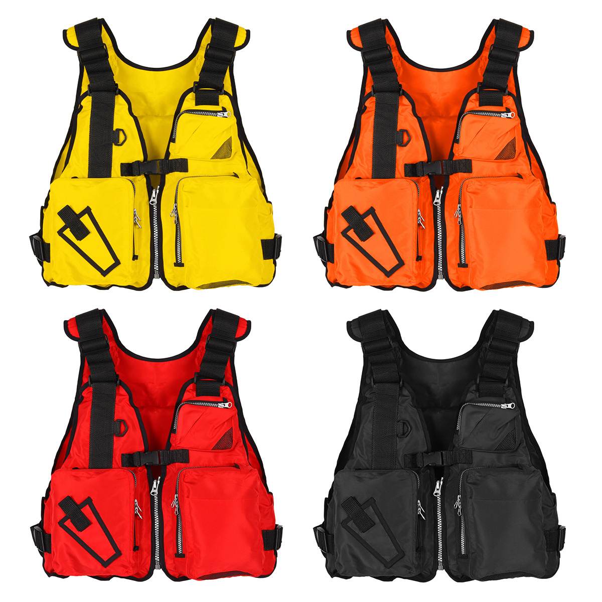 Adult Life Jacket Adjustable Multi Pocket Lifejacket Buoyancy Safe Sailing Kayak Canoeing Fly Fishing Watersport Aid Vest