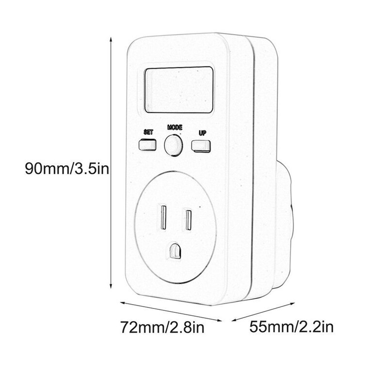 Digital Power Meter Plug-In Socket Electric Wattmeter Energy Monitor