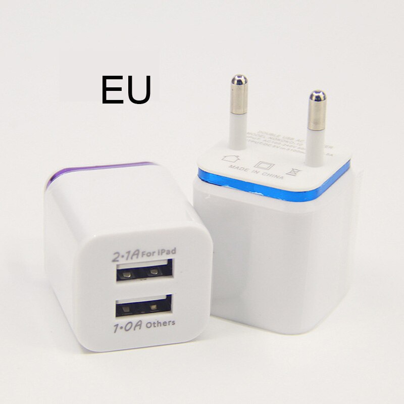 VBNM Dual USB Zelle Handy Ladegerät 5V 2,1 A/1A EU UNS Stecker Wand Power Adapter für ipad iPhone Samsung HTC Handys: EU