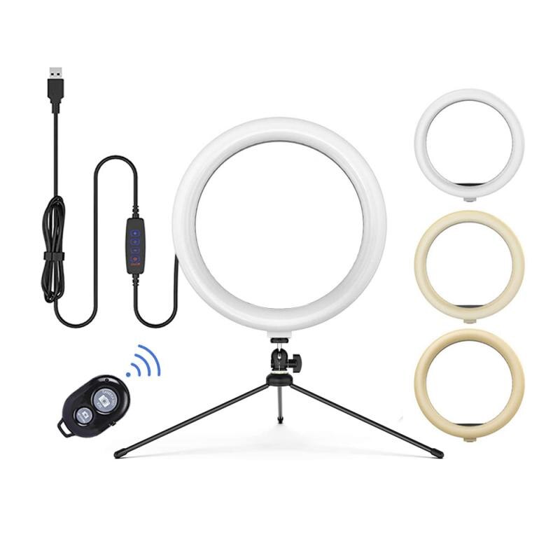 LED Selfie Ring Licht USB Selfie Licht Ring Lampe Große Fotografie Ring Licht mit Stand für praktisch Studio Online lehre: 8Zoll