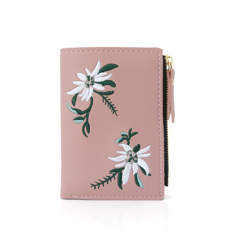 Beroemd merk korte kleine bloemenportemonnee voor dames, leren portemonnees voor dames, damesportemonnee, portemonnee voor dames, portemonnee voor dames, 40