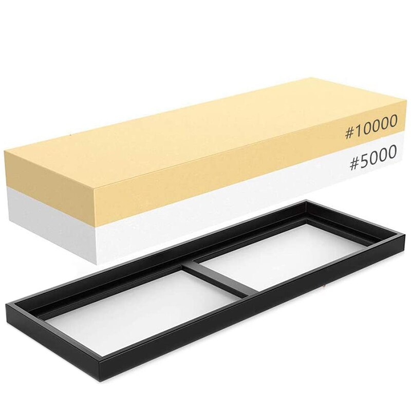 Whetstone 5000/10000 Sandstone, 2-Sided Polishing Kit, Water-Polishing Tool for Kitchen Cutlery and Outdoor Blades: Default Title