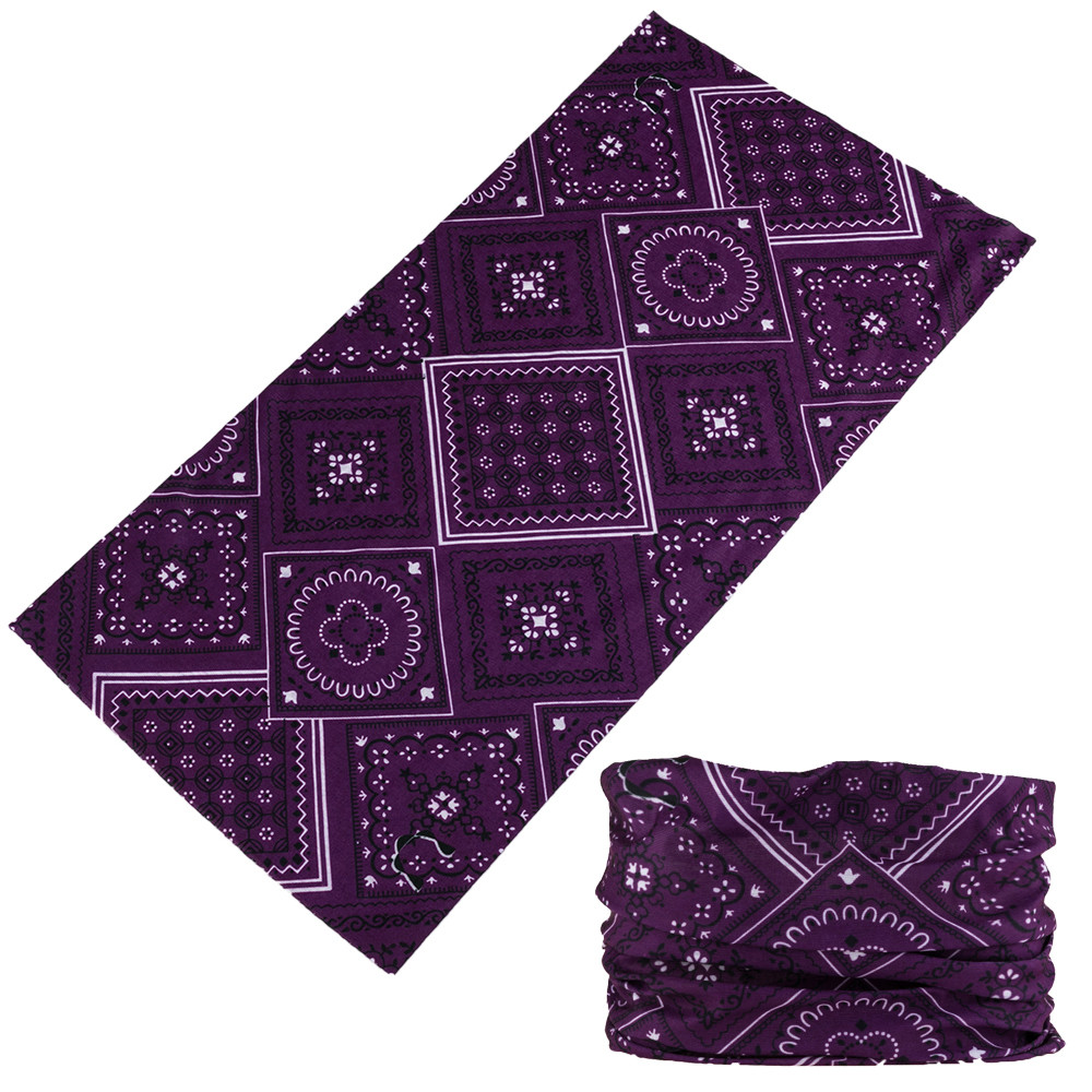 Ansiktsbandanas tubulär cykelbandana pannband multifunktionella cykel paisley ansiktsskydd halsvärmare huvudduk turban buffs: Vit