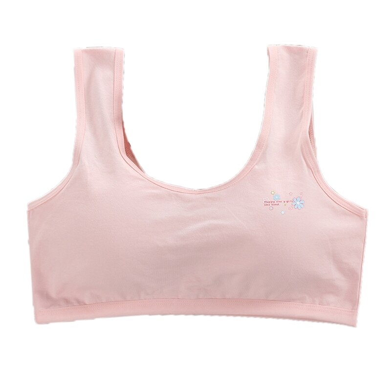 Top de algodón para chica joven, ropa interior para chico, deporte, entrenamiento inalámbrico, pubertad, sostén talla grande: OPK