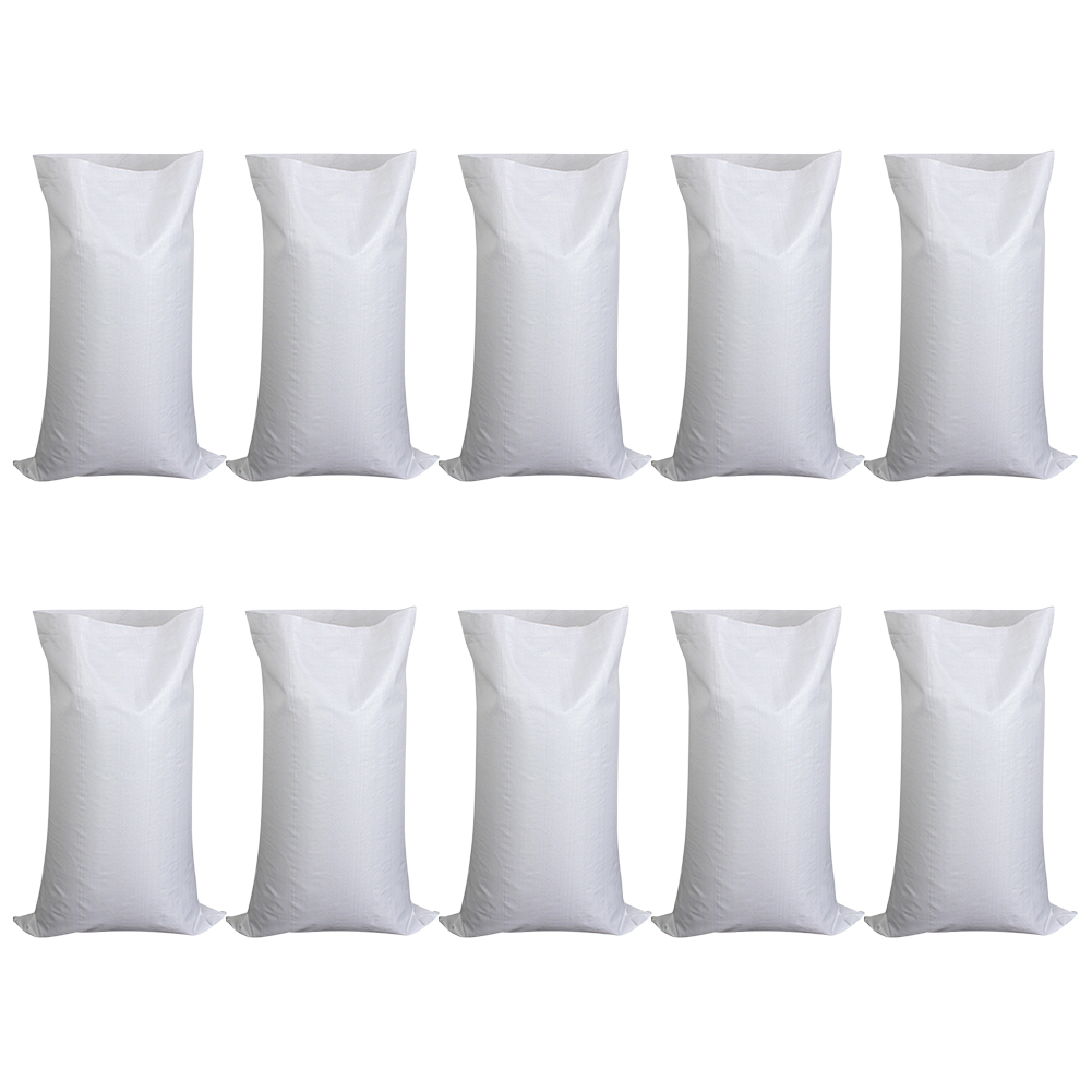 10PCS Empty Flood Control Sandbag Thick Plastic Fabric Heavy Duty Fire Brigade Flood Sacks Sandbag For Property Home: 45 x 75 cm