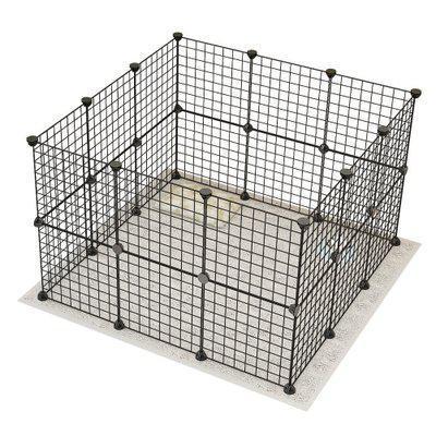 Diy kombination trådnet kæledyr bur hund kat kanin bur multi funktion hegn jern bur marsvin metal hamster bure