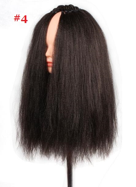 Extensions capillaires brésiliennes synthétiques sans cheveux gris pré-boucle, au Crochet, 18 pouces: n ° 4