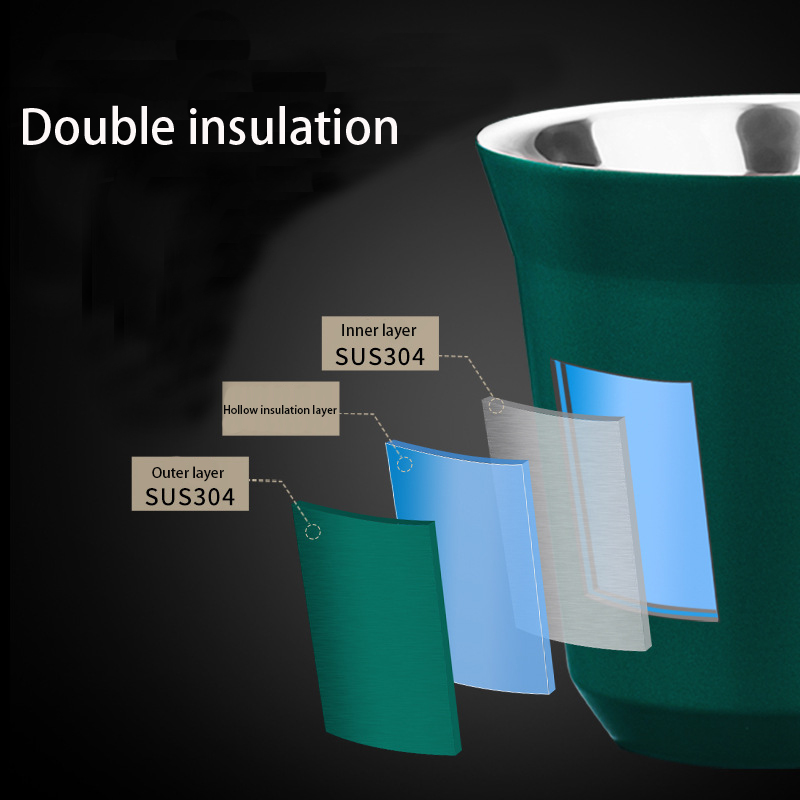 Stainless Steel Espresso Cups Double Walled Vacuum Insulated Heat Resistant Coffee Cups Unbreakable Small Cup