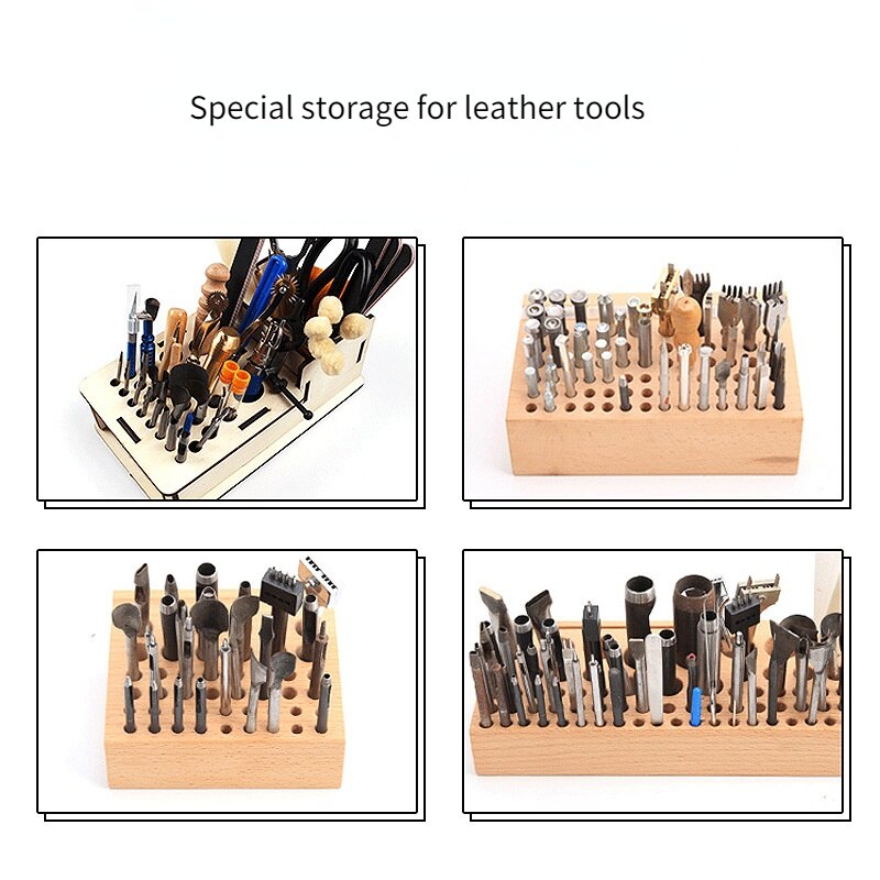 Leather Tool Storage Rack Round Punching Diamond Cutting Storage Table Printing Tool DIY Handmade Art Table