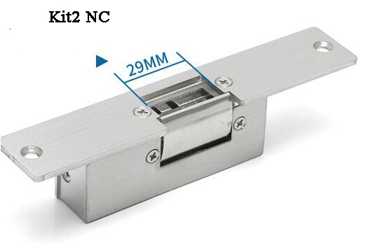 12V Electric Door Strike Stainless steel Strike Lock for Access Control Cylindrical Locksets Latchbolt Lock: Kit2 NC