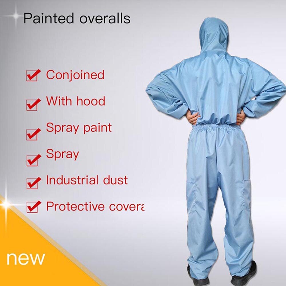 Disposable Protection Suit Protective Clothes Security SMS Nonwoven Fabric Thicker Coverall CleanRoom Dustproof Jumpsuit Garment