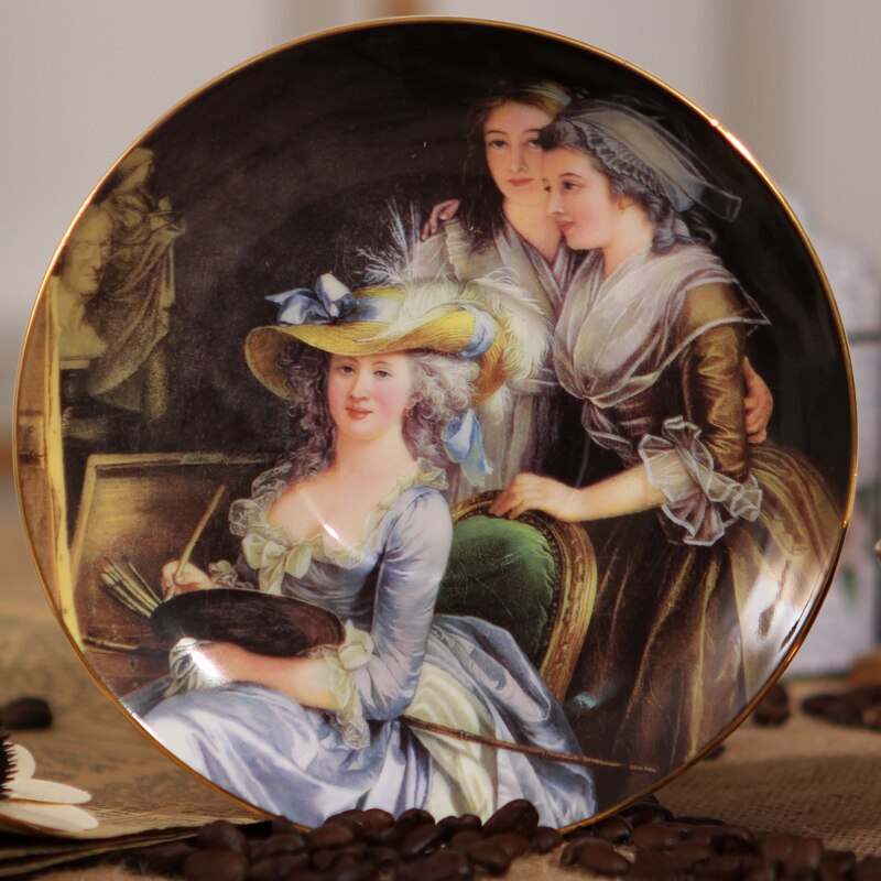 Figura Retro de la Corte Europea pintura al óleo hueso taza de café de China y platillos británico tazas de té Espresso de la tarde vasos de