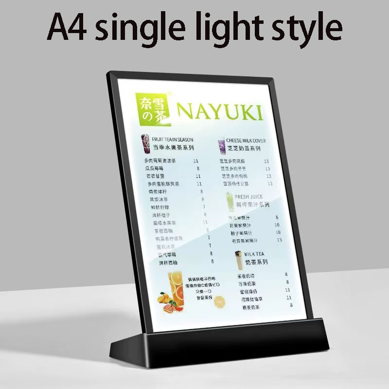 Oplaadbaar elektronisch prikbord A4A5 desktop elektronisch menubord: Paars