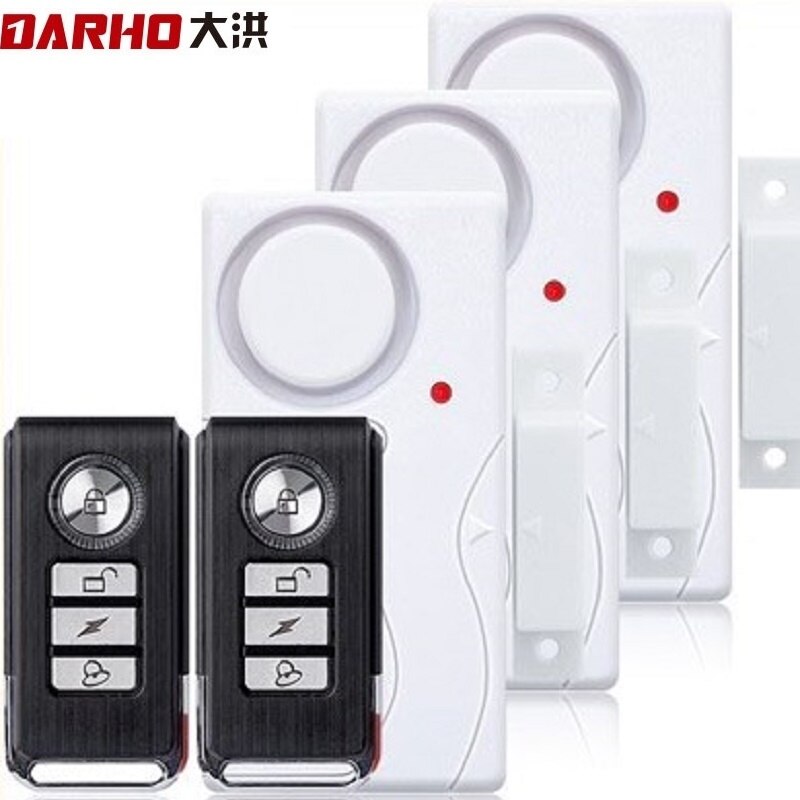 Darho Remote Control Open Closed ABS Door Sensor Wireless Home for Alarm System Alerts Window Magnetic Security Detector
