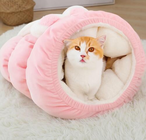 Caterpillar cat nest sleeping bag pet sleeping cat tunnel mat: Default Title