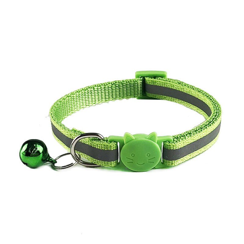 Breakaway Pet Cat Collar With Bell, Reflective Cat Collars Ideal Size Pet Collars For Cats Or Dogs: L