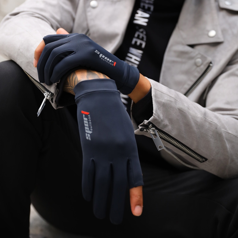 Guantes de Pesca con protección solar para hombre, manoplas de secado rápido transpirables para exteriores, ropa deportiva, verano, FPS 50