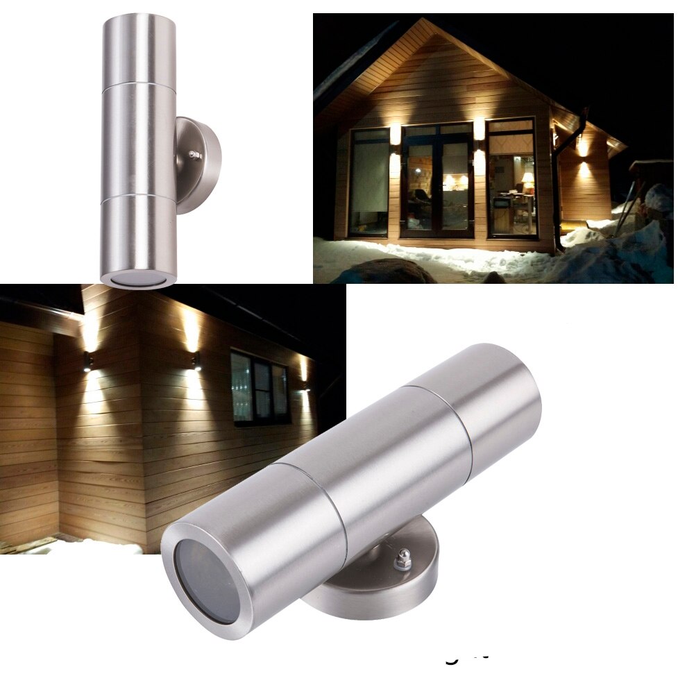 Rustfritt stål ledet vegglampe utendørs ledet vegglampe opp og ned verandalys ledet 10w brakett lampe (til side 5w)