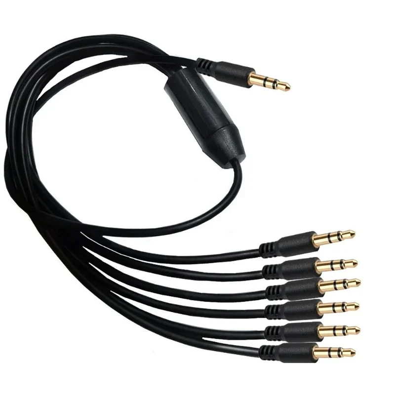 Répartiteur de 3.5mm, prise casque, câble Audio, câble de 3.5mm, 1 mâle à 2/3/4/5/6 mâle, adaptateur séparateur de câble AUX pour casque d'ordinateur