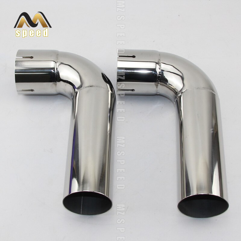 Tube silencieux d&#39;échappement 90 degrés, 54mm 66mm 73mm 76mm, en acier inoxydable 304, matériel de soudage