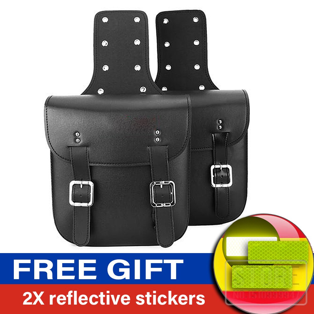 Motorfiets Pu Lederen Tassen Motorbiker Grote Capaciteit Bagage Bagage Rijden Winkel Tooling Zadeltassen